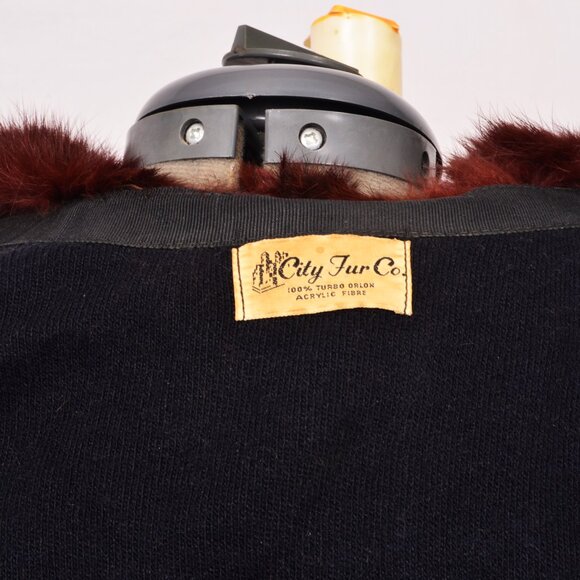 Vintage Turbo Orlon (Synthetic Cashmere) Sweater with Real Mink Collar - Picture 6 of 8